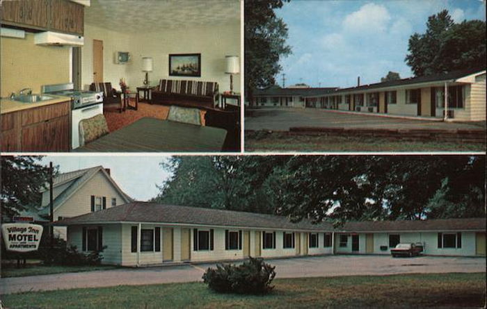 Village Inn Motel & Apts (D&O Motel) - Vintage Postcard